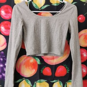 F21 long sleeve crop top women's S